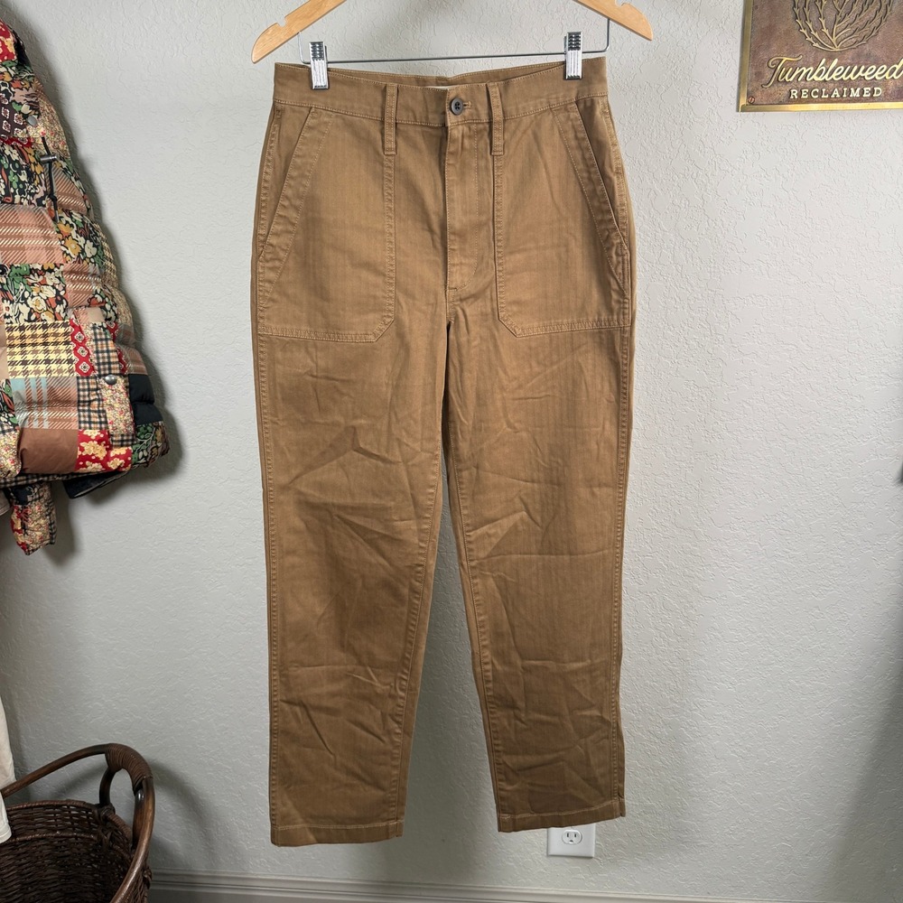 Madewell Women Brown High Rise Utility Straight Leg Carpenter Pants‎ Size 27